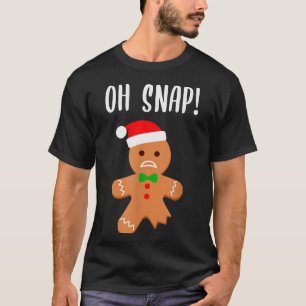 Funny Christmas Gingerbread Man Oh Snap Outfit Paj T-Shirt