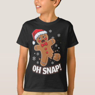 Funny Christmas Gingerbread Man Oh Snap Outfit Paj T-Shirt