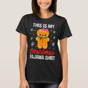 Funny Christmas Gingerbread Man Pajama Pj Outfit G T-Shirt