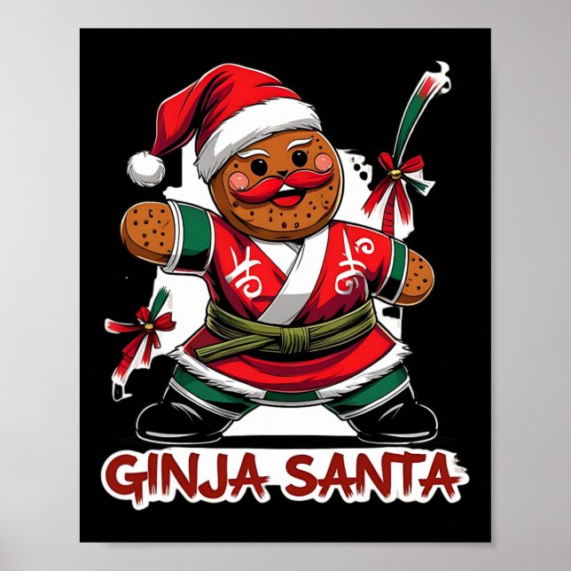 Funny Christmas Ginja Redhead Ginger Santa  Poster (Front)