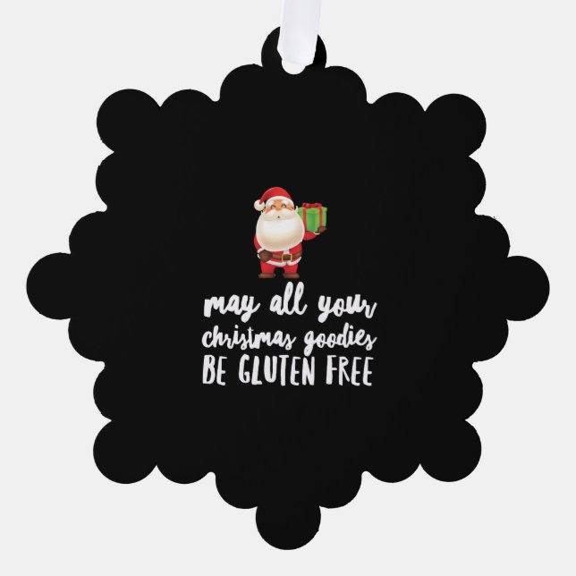 Funny Christmas Gluten Free Tree Decoration Card (Front)