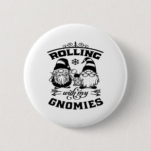 Funny Christmas Gnome Cute Kids Girls Boys Women G 6 Cm Round Badge
