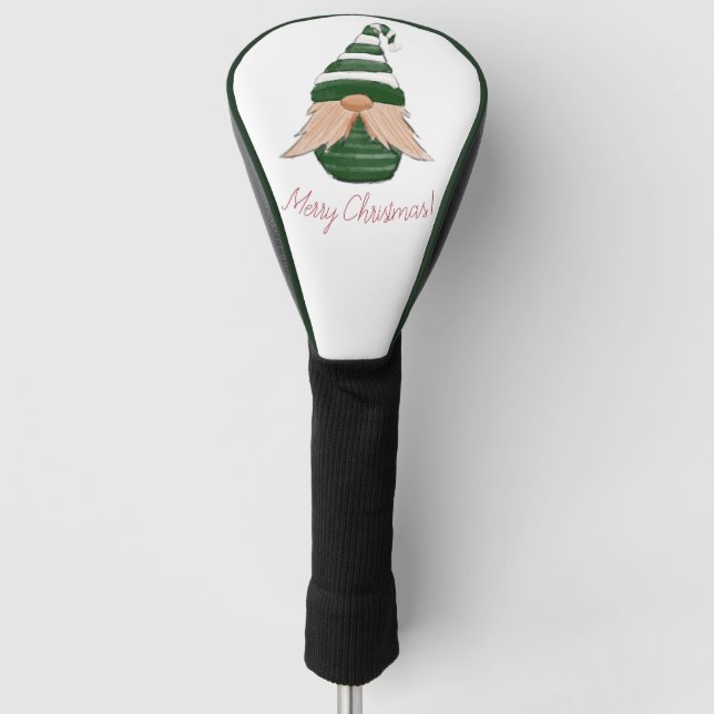 Funny Christmas gnome Golf Head Cover (Front)