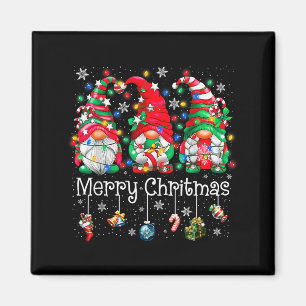 Funny Christmas Gnome Hanging With My Gnomies Fami Magnet