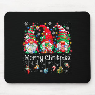 Funny Christmas Gnome Hanging With My Gnomies Fami Mouse Mat