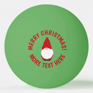 Funny Christmas gnome table tennis ping pong balls