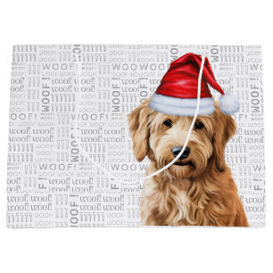 Funny Christmas Goldendoodle Dog Lover Large Gift Bag