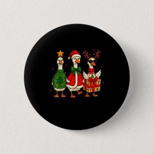 Funny Christmas Goose Jolly Geese Santa Reindeer X 6 Cm Round Badge