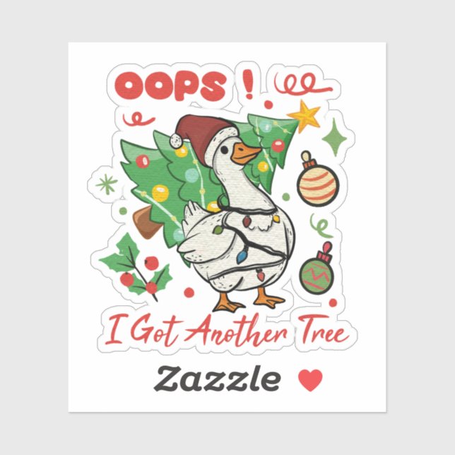 Funny Christmas Goose Sticker (Sheet)