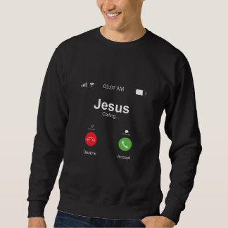 Funny Christmas Graphic Christian Jesus Calling Sweatshirt