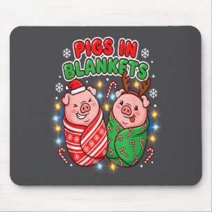 Funny Christmas Gs In Blankets Festive Food Pun  Mouse Mat