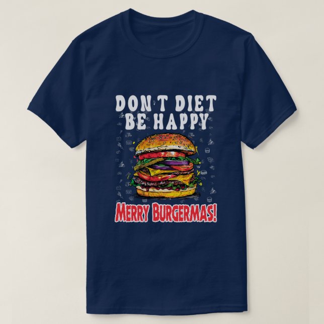Funny Christmas Hamburger Design Men's T-shirt's T-Shirt (Design Front)