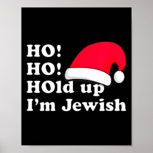 Funny Christmas Hat Design For Irreverent Jewish P Poster