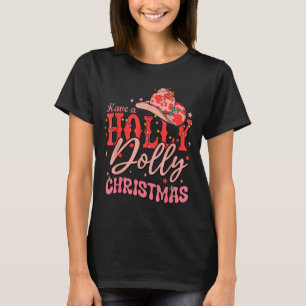 Funny Christmas Have A Holly Christmas Jolly Cowgi T-Shirt