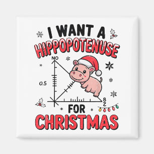 Funny Christmas Hiptamus Math Teacher Gift Ugly Sw Magnet