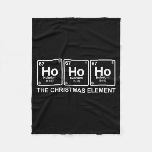 Funny Christmas Ho Ho Ho 67 Chemistry Science Peri Fleece Blanket