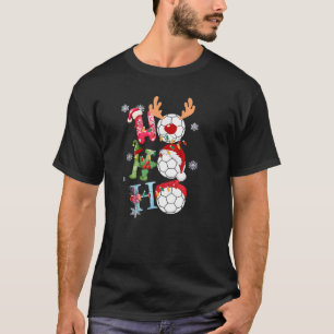 Funny Christmas Ho Ho Ho Football Soccer Xmas Holi T-Shirt
