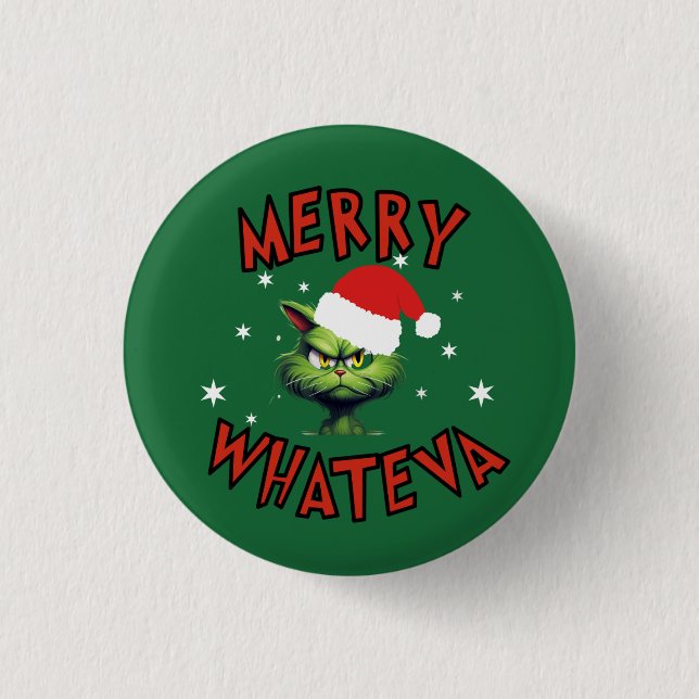 Funny Christmas Holiday Button (Front)