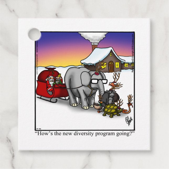 Funny Christmas  Holiday Gift Tags (Front)