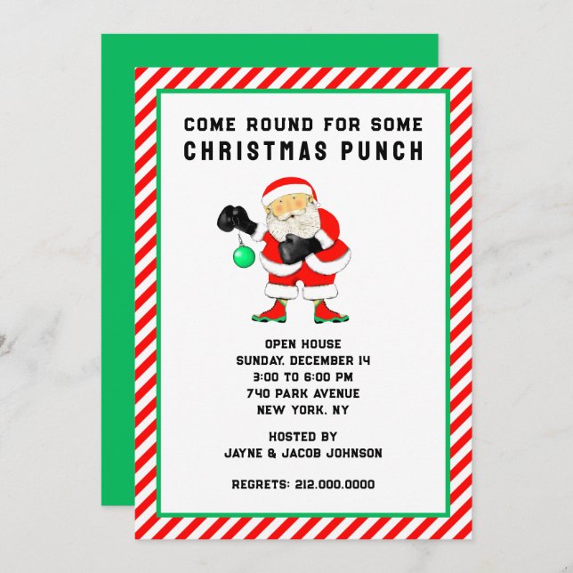 Funny Christmas Holiday Party Invitation (Front/Back)