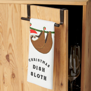 Funny Christmas Holiday Party Tea Towel