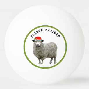 Funny Christmas Holiday Ping Pong Ball