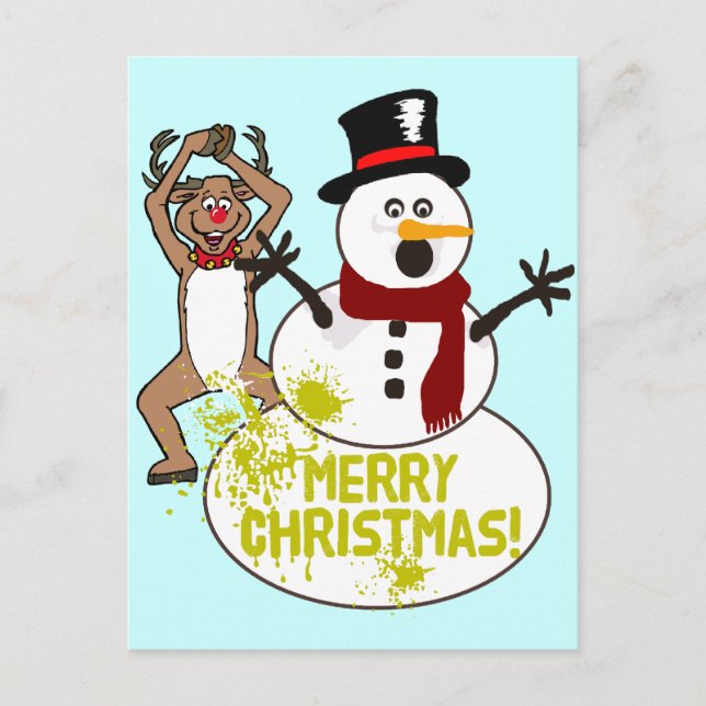 Funny Christmas Holiday Postcard (Front)