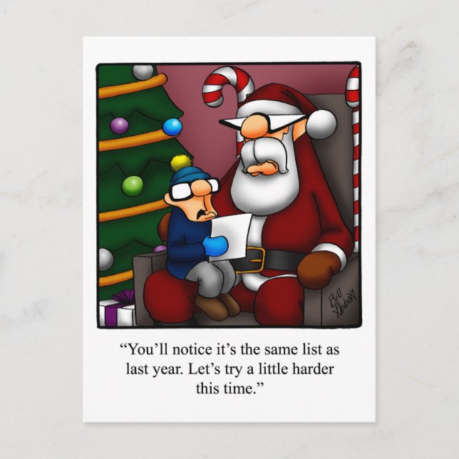Funny Christmas Holiday Postcard (Front)