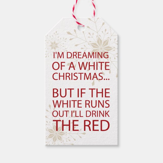 Funny Christmas Holiday Wine Gift Tags (Front)