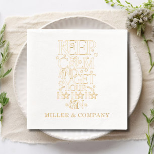 Funny Christmas Holidays Corporate Personalised Foil Napkins
