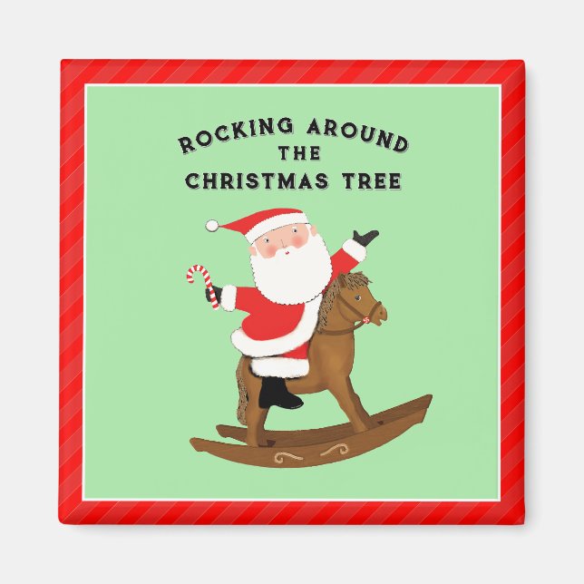 Funny Christmas Horse Magnet (Front)