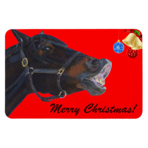 Funny Christmas Horse Premium Flexi Magnet