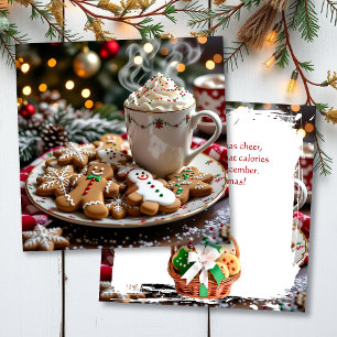 Funny Christmas Humor Coffee and Cookies Card