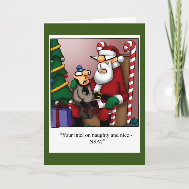 Funny Christmas Humour Geeting Card (Front)