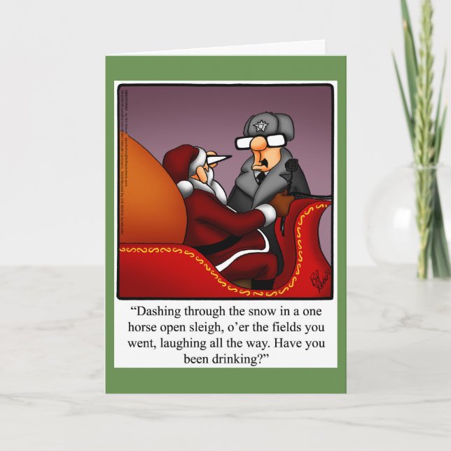 Funny Christmas Humour Greeting Card (Front)
