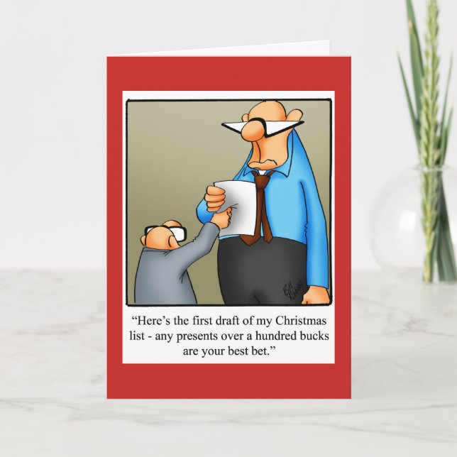 Funny Christmas Humour Greeting Card (Front)