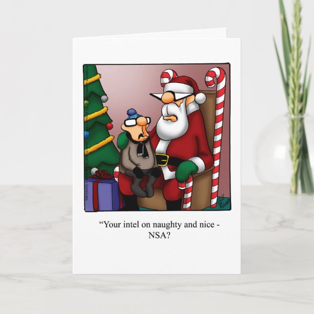 Funny Christmas Humour Greeting Card (Front)