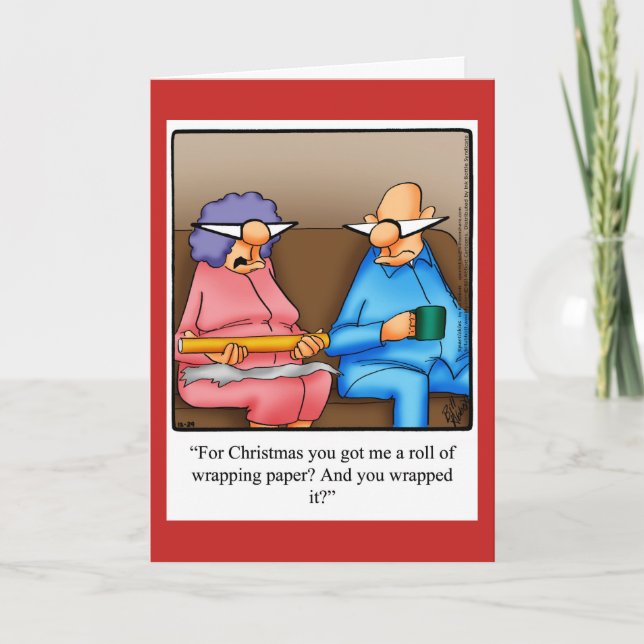 Funny Christmas Humour Greeting Card (Front)