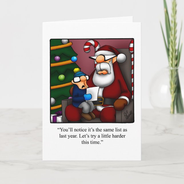 Funny Christmas Humour Greeting card (Front)