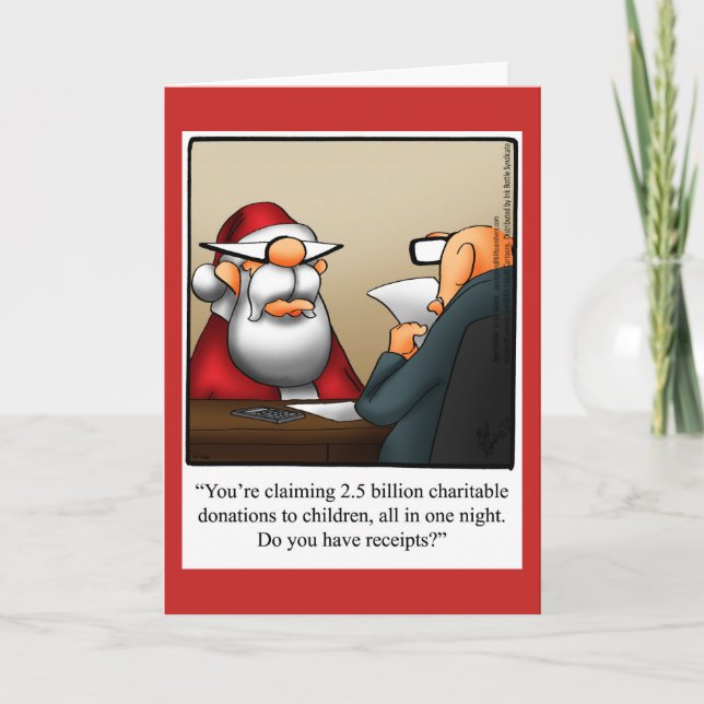 Funny Christmas Humour Greeting Card (Front)