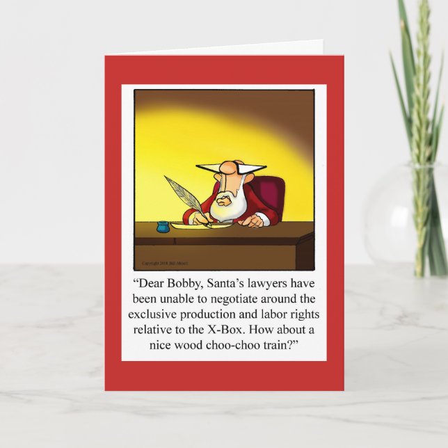 Funny Christmas Humour Greeting Card (Front)