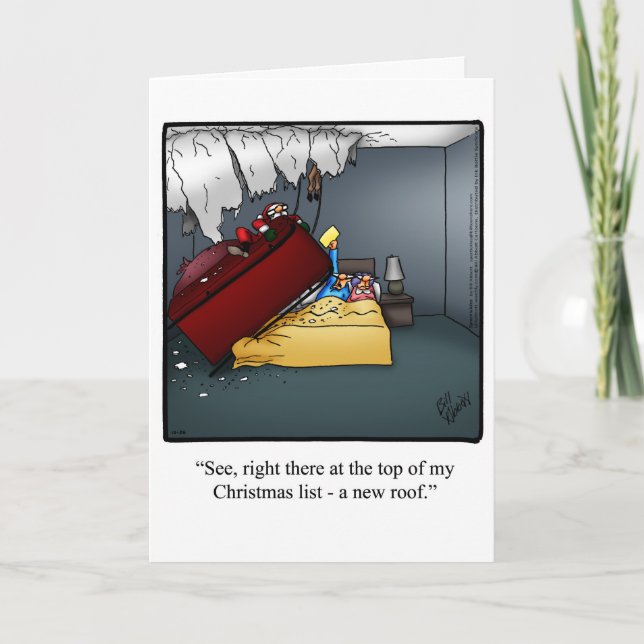 Funny Christmas Humour Greeting Card (Front)