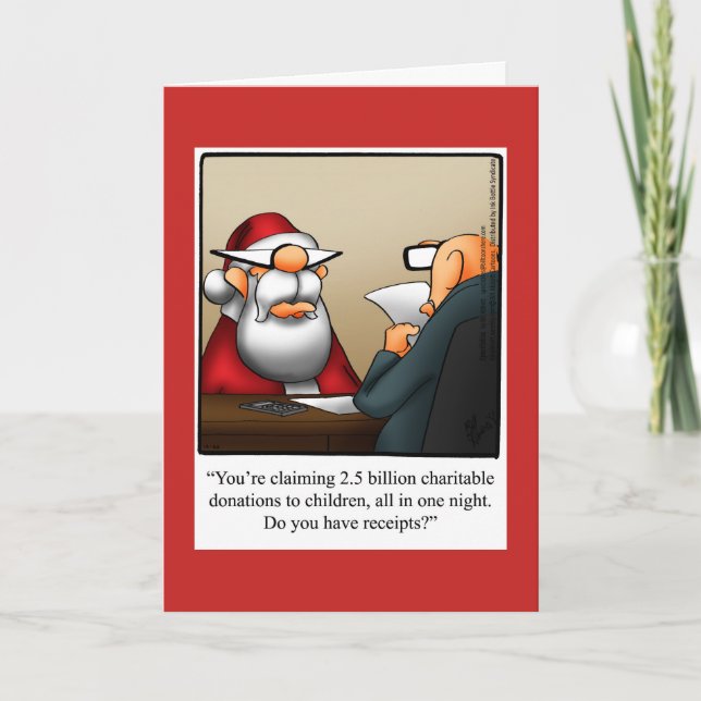Funny Christmas Humour Greeting Card (Front)