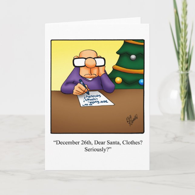 Funny Christmas Humour Greeting Card (Front)