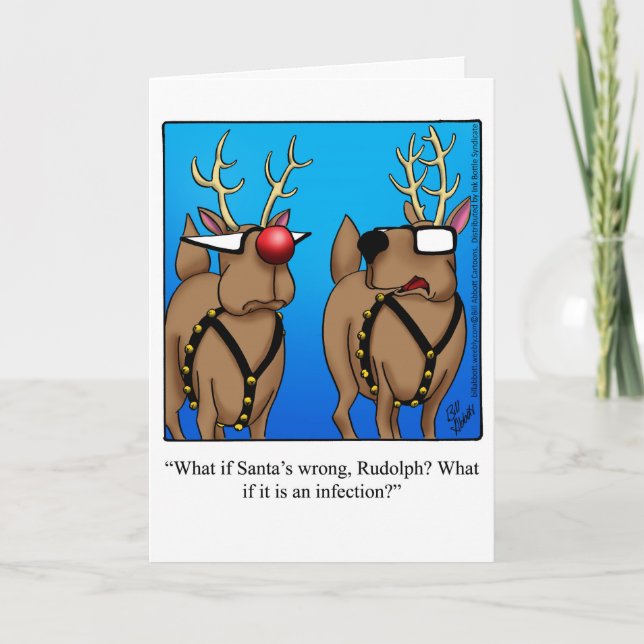Funny Christmas Humour Greeting Card (Front)