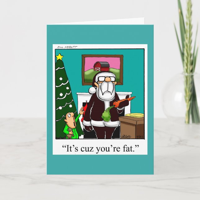 Funny Christmas Humour Greeting Card (Front)