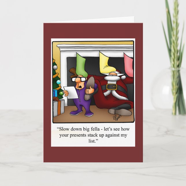 Funny Christmas Humour Greeting Card (Front)