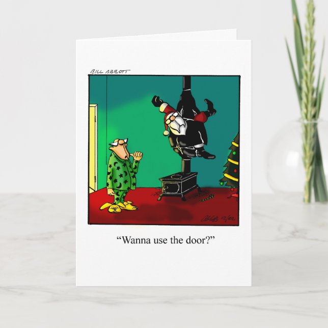 Funny Christmas Humour Greeting Card (Front)
