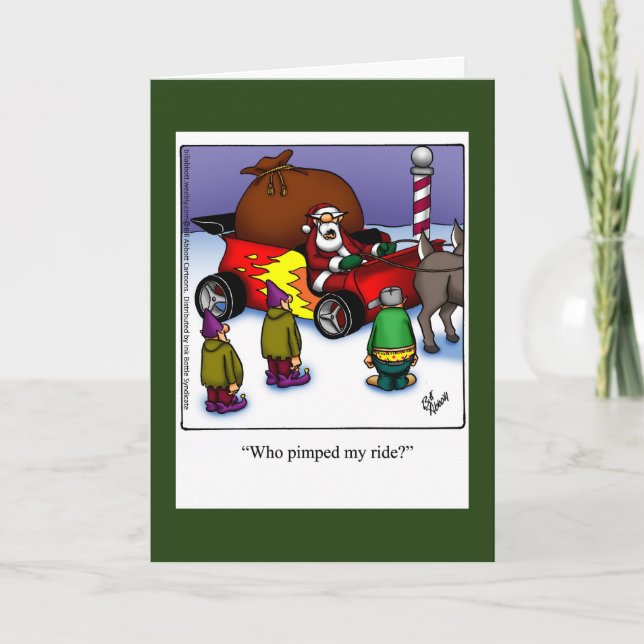 Funny Christmas Humour Greeting Card (Front)