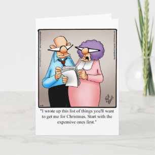 Funny Christmas Humour Greeting Card For Him
